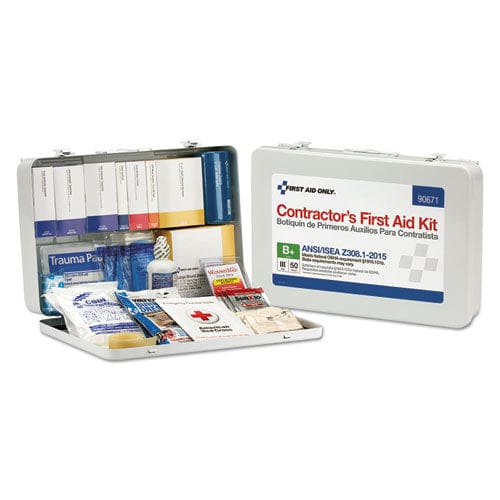 First Aid Only Contractor Ansi Class B First Aid Kit For 50 People 254 Pieces Metal Case - Janitorial & Sanitation - First Aid Only™