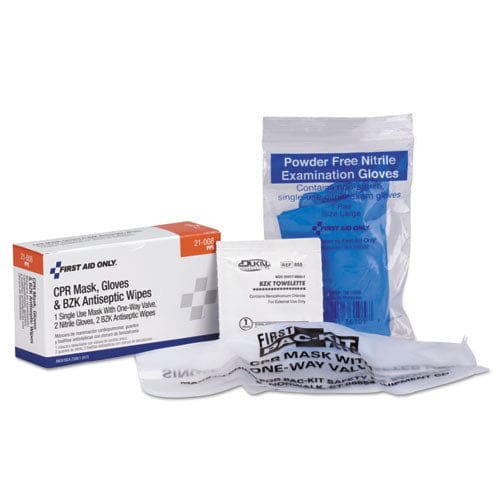First Aid Only Cpr Mask With Gloves And Wipes 2 Gloves 2 Wipes - Janitorial & Sanitation - First Aid Only™