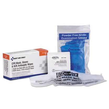 First Aid Only Cpr Mask With Gloves And Wipes 2 Gloves 2 Wipes - Janitorial & Sanitation - First Aid Only™
