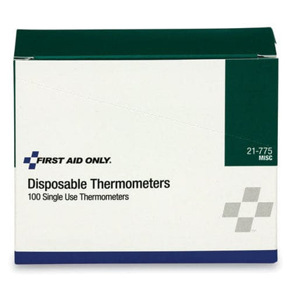 First Aid Only Disposable Forehead Thermometer Dot-matrix Phase Change,100/box - Janitorial & Sanitation - First Aid Only™