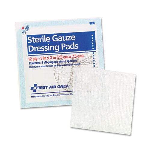 First Aid Only Gauze Pads Sterile Assorted 2 X 2; 3 X 3 48/box - Janitorial & Sanitation - First Aid Only™