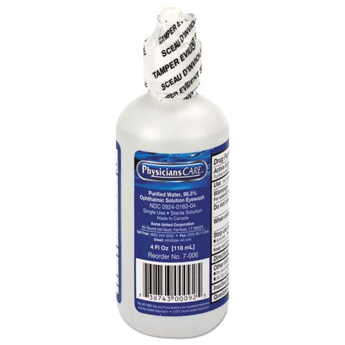 First Aid Only Refill For Smartcompliance General Business Cabinet 4 Oz Eyewash Bottle - Janitorial & Sanitation - First Aid Only™