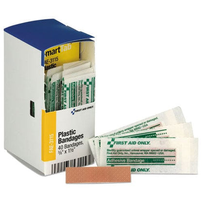 First Aid Only Refill For Smartcompliance General Business Cabinet Plastic Bandages 3/8 X 1 2/3 40/bx - Janitorial & Sanitation - First Aid