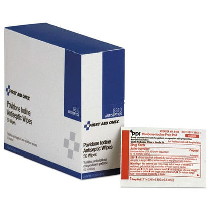 First Aid Only Refill For Smartcompliance General Business Cabinet Pvp Iodine 50/box - Janitorial & Sanitation - First Aid Only™