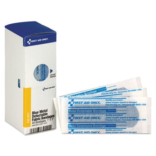 First Aid Only Refill For Smartcompliance General Cabinet Blue Metal Detectable Bandages 1 X 3 40/box - Janitorial & Sanitation - First Aid