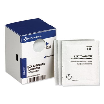 First Aid Only Smartcompliance Antiseptic Cleansing Wipes 10/box - Janitorial & Sanitation - First Aid Only™
