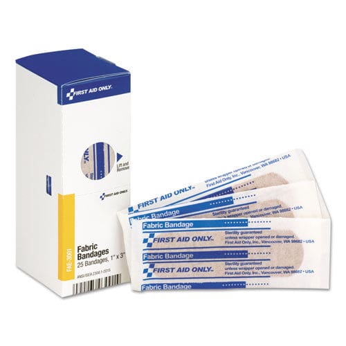 First Aid Only Smartcompliance Fabric Bandages 1 X 3 25/box - Janitorial & Sanitation - First Aid Only™