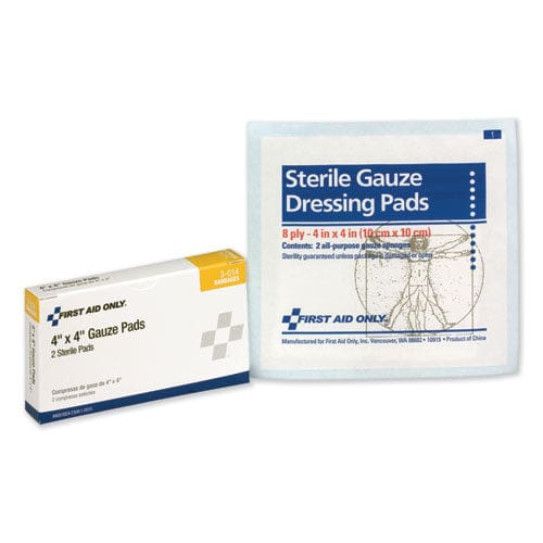 First Aid Only Smartcompliance Gauze Pads Sterile 12-ply 3 X 3 5 Dual-pads/pack - Janitorial & Sanitation - First Aid Only™