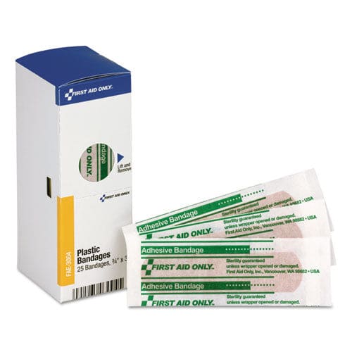 First Aid Only Smartcompliance Plastic Bandage 0.38 X 1.5 80/box - Janitorial & Sanitation - First Aid Only™
