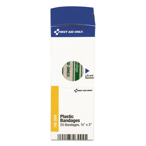 First Aid Only Smartcompliance Plastic Bandages 0.75 X 3 25/box - Janitorial & Sanitation - First Aid Only™