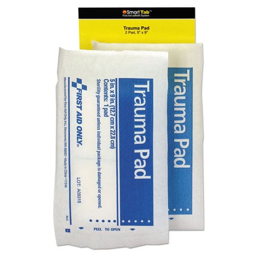 First Aid Only Smartcompliance Refill Trauma Pad 5 X 9 White 2/bag - Janitorial & Sanitation - First Aid Only™