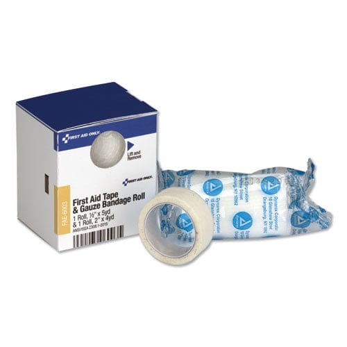First Aid Only Smartcompliance First Aid Tape/gauze Roll Combo 0.5 X 5 Yd Tape 2 X 4 Yd Gauze - Janitorial & Sanitation - First Aid Only™