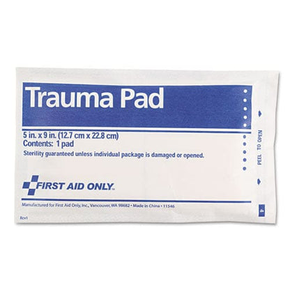 First Aid Only Smartcompliance Trauma Pad Sterile 5 X 9 - Janitorial & Sanitation - First Aid Only™
