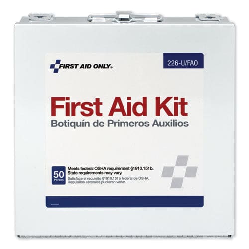 First Aid Only First Aid Station For 50 People 196 Pieces Osha Compliant Metal Case - Janitorial & Sanitation - First Aid Only™