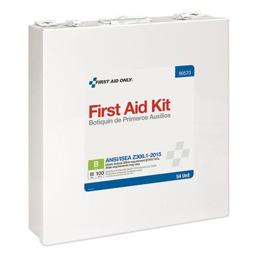 First Aid Only Unitized Ansi 2015 Compliant Class B Type Iii First Aid Kit For 100 People 217 Pieces Metal Case - Janitorial & Sanitation -