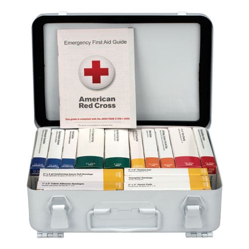 First Aid Only Unitized Ansi 2015 Compliant Class B Type Iii First Aid Kit For 100 People 217 Pieces Metal Case - Janitorial & Sanitation -