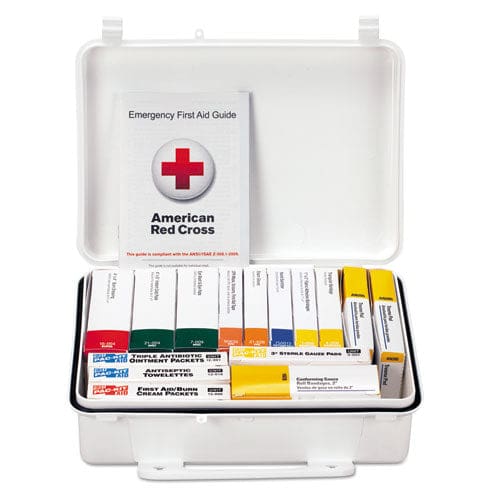 First Aid Only Unitized Ansi Class A Weatherproof First Aid Kit For 75 People 36 Pieces Metal Case - Janitorial & Sanitation - First Aid