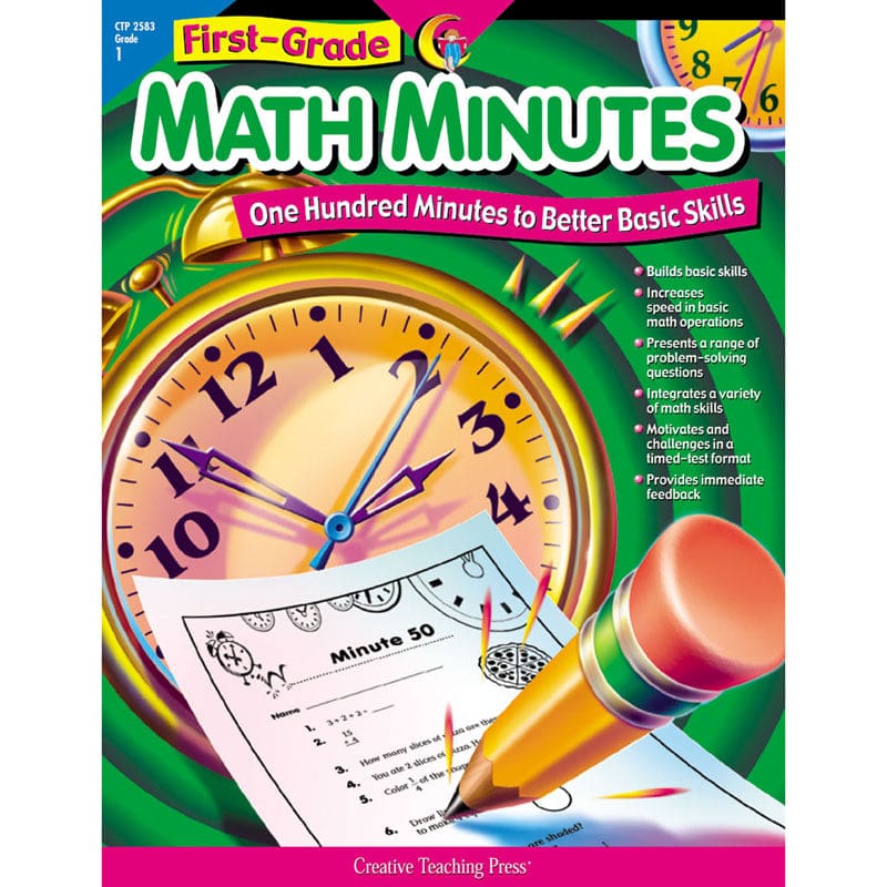 First-Gr Math Minutes (Pack of 2) - Activity Books - Creative Teaching Press