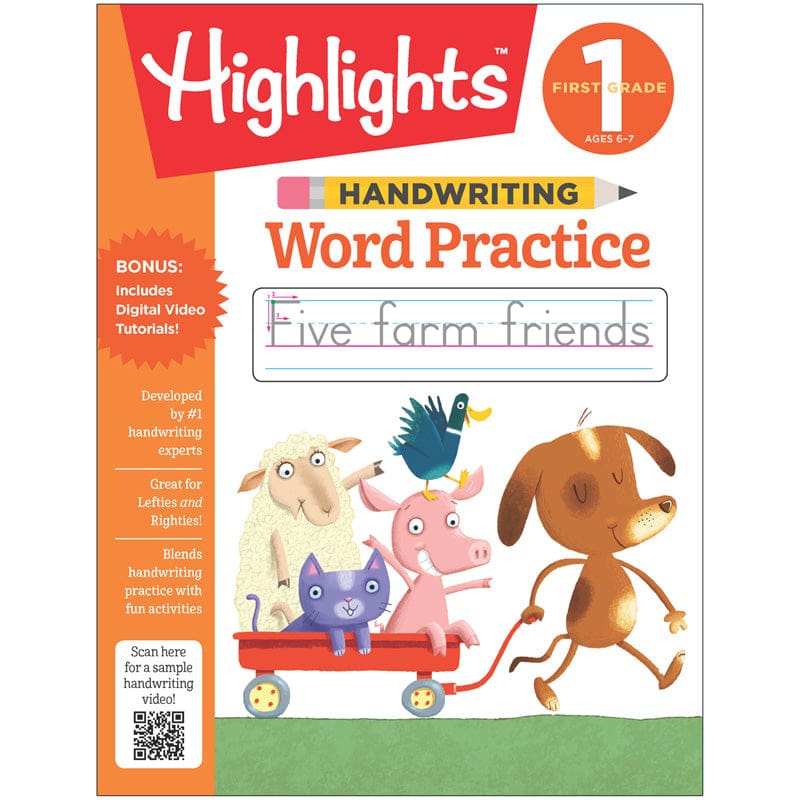 First Grade Handwriting Word Practice Highlights (Pack of 8) - Handwriting Skills - Highlights For Children