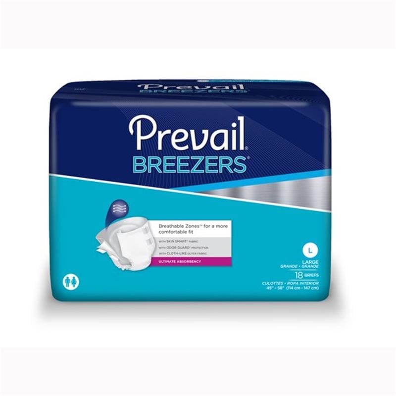First Quality Brief Breathable Large Prevail Breezer Case of 72 - Incontinence >> Briefs and Diapers - First Quality