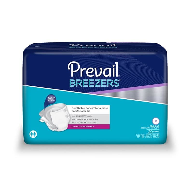 First Quality Brief Breathable Regular Prevail Breezer Case of 80 - Incontinence >> Briefs and Diapers - First Quality