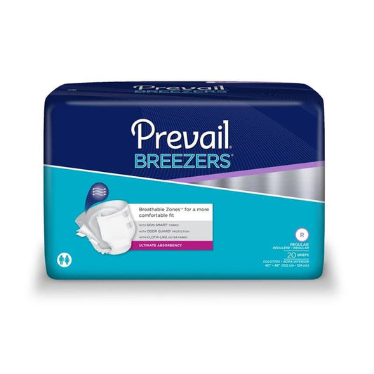 First Quality Brief Breathable Regular Prevail Breezer Case of 80 - Incontinence >> Briefs and Diapers - First Quality