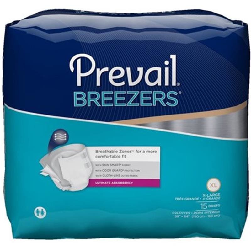 First Quality Brief Breathable X-Large Prevail Breezer Case of 60 - Incontinence >> Briefs and Diapers - First Quality