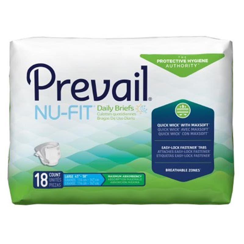 First Quality Brief Nufit Large Case of 72 - Incontinence >> Briefs and Diapers - First Quality