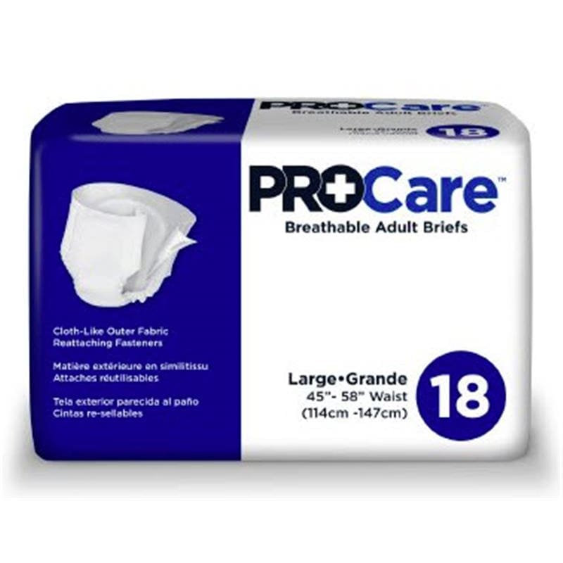 First Quality Brief Procare Large Case of 72 - Incontinence >> Briefs and Diapers - First Quality