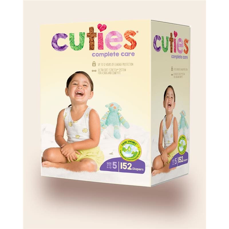 First Quality Cuties Baby Diaper Size 5 27+ Lbs C108 - Incontinence >> Briefs and Diapers - First Quality