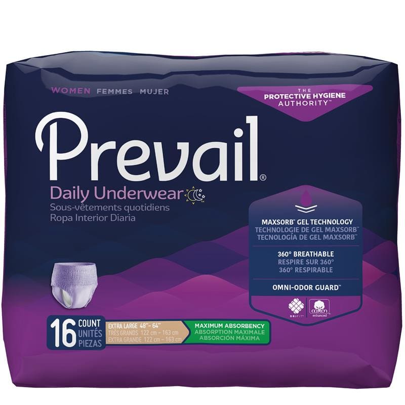 First Quality Womens Underwear X-Large Prevail Case of 64 - Incontinence >> Protective Underwear - First Quality