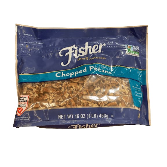 Fisher FISHER Chef's Naturals Chopped Pecans, 16 oz, Naturally Gluten Free, No Preservatives, Non-GMO