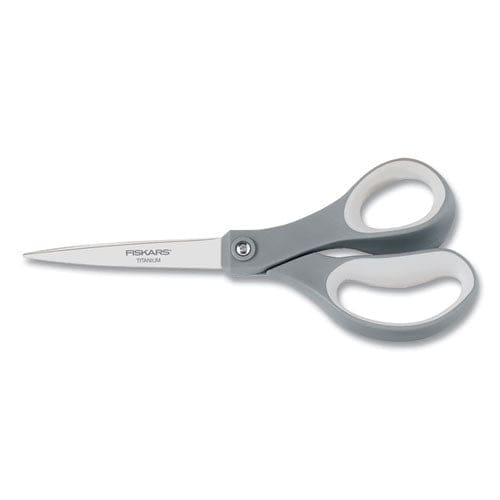Fiskars Everyday Titanium Softgrip Scissors 8 Long 3.1 Cut Length Gray Straight Handle - School Supplies - Fiskars®