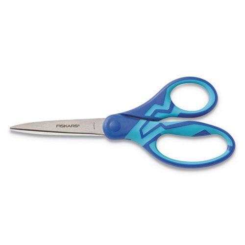 Fiskars Kids/student Softgrip Scissors Pointed Tip 7 Long 2.63 Cut Length Blue Straight Handle - School Supplies - Fiskars®