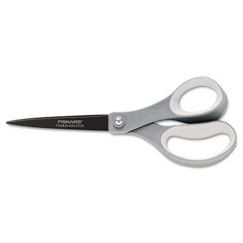 Fiskars Performance Non-stick Titanium Softgrip Scissors 8 Long 3.1 Cut Length Gray Offset Handle - School Supplies - Fiskars®