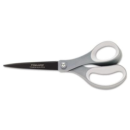 Fiskars Performance Non-stick Titanium Softgrip Scissors 8 Long 3.1 Cut Length Gray Offset Handle - School Supplies - Fiskars®