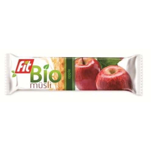 FIT Organic Muesli Bar with Apple Pieces 1.06 oz. (30 g.) - Fit