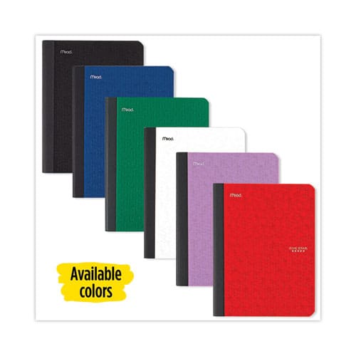Five Star Composition Book Medium/college Rule Randomly Assorted Covers (black/blue/green/red/yellow) 9.75 X 7.5 100 Sheets - School