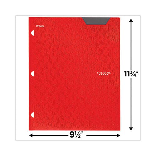 Five Star Two-pocket Stay-put Plastic Folder 11 X 8.5 Assorted 4/pack - School Supplies - Five Star®