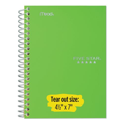 Five Star Wirebound Notebook 1 Subject Medium/college Rule Green Cover 11 X 8.5 100 Sheets - School Supplies - Five Star®