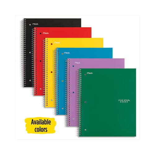Five Star Wirebound Notebook 1 Subject Wide/legal Rule Randomly Assorted Covers 10.5 X 8 100 Sheets 6/pack - School Supplies - Five Star®