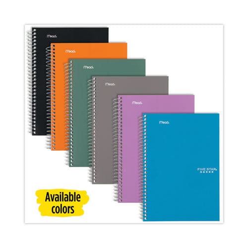 Five Star Wirebound Notebook 2 Subject Medium/college Rule Randomly Assorted Covers 9.5 X 6 100 Sheets - School Supplies - Five Star®