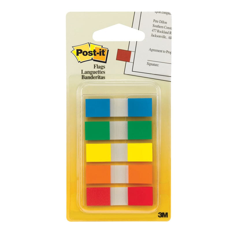 Flags Sm Portable.47X1.7 100Flg 5Clr Primary Colors (Pack of 12) - Post It & Self-Stick Notes - 3M Company