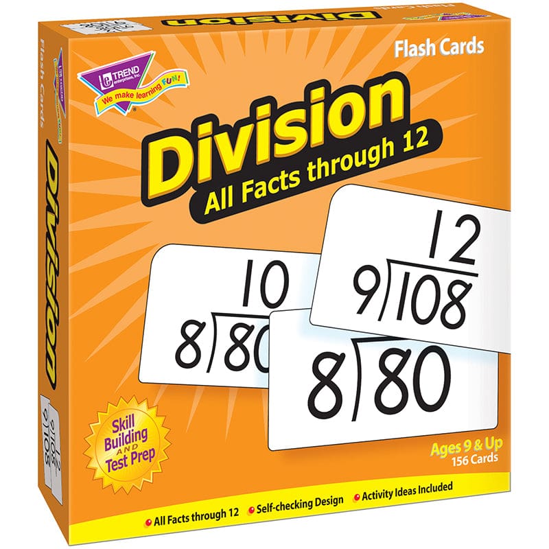 Flash Cards All Facts 156/Box 0-12 Division (Pack of 2) - Flash Cards - Trend Enterprises Inc.