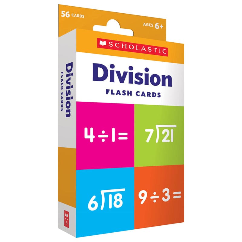 Flash Cards Division (Pack of 12) - Multiplication & Division - Scholastic Teaching Resources
