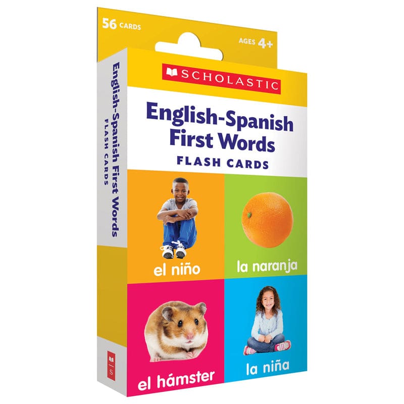 Flash Cards English-Spanish First Words (Pack of 12) - Flash Cards - Scholastic Teaching Resources