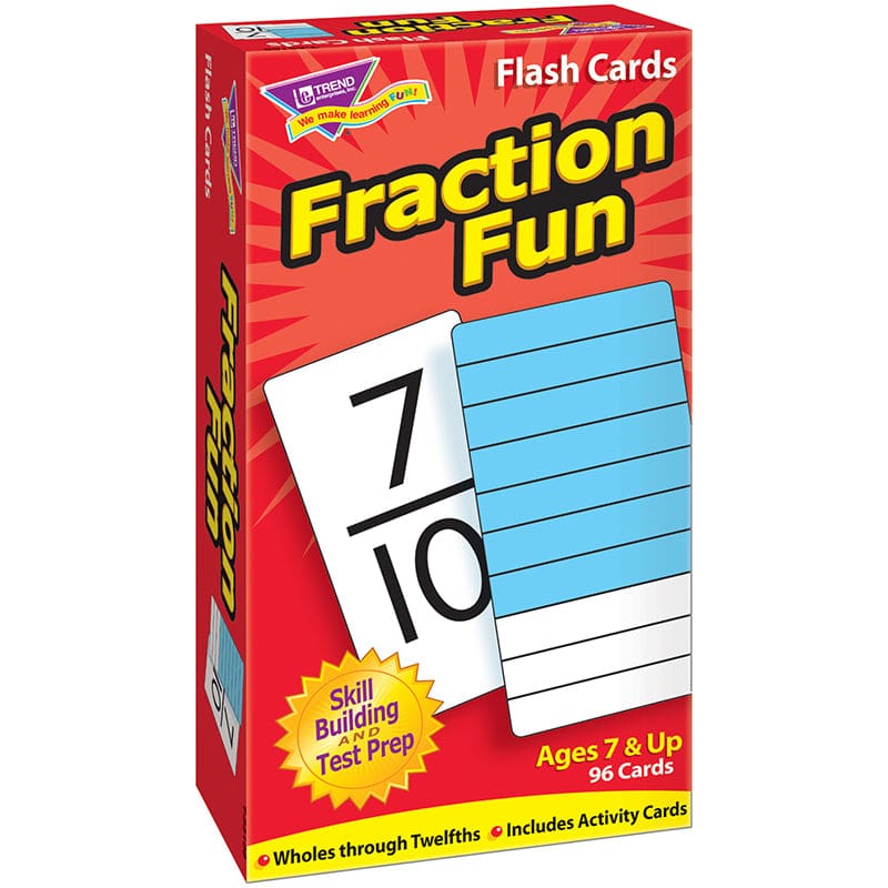 Flash Cards Fraction Fun 96/Box (Pack of 6) - Flash Cards - Trend Enterprises Inc.