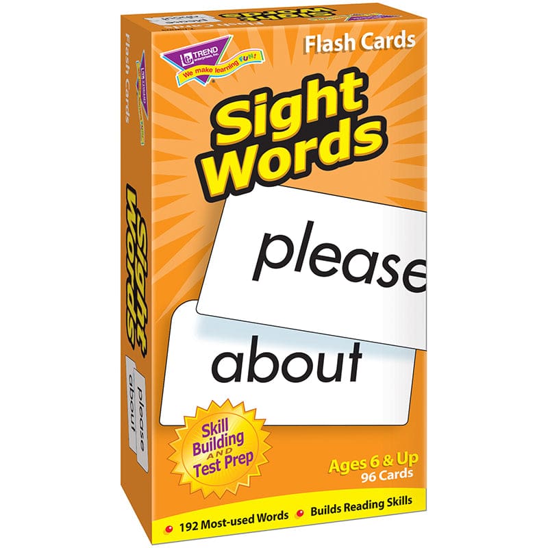 Flash Cards Sight Words 96/Box (Pack of 6) - Sight Words - Trend Enterprises Inc.