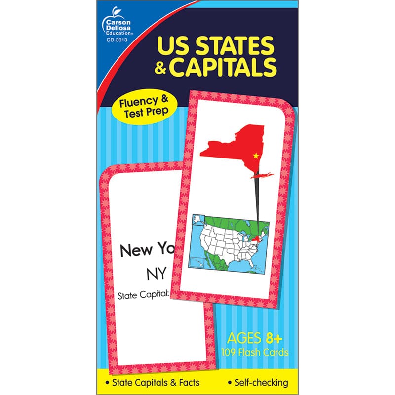 Flash Cards Us States & Capitals (Pack of 6) | ShelHealth