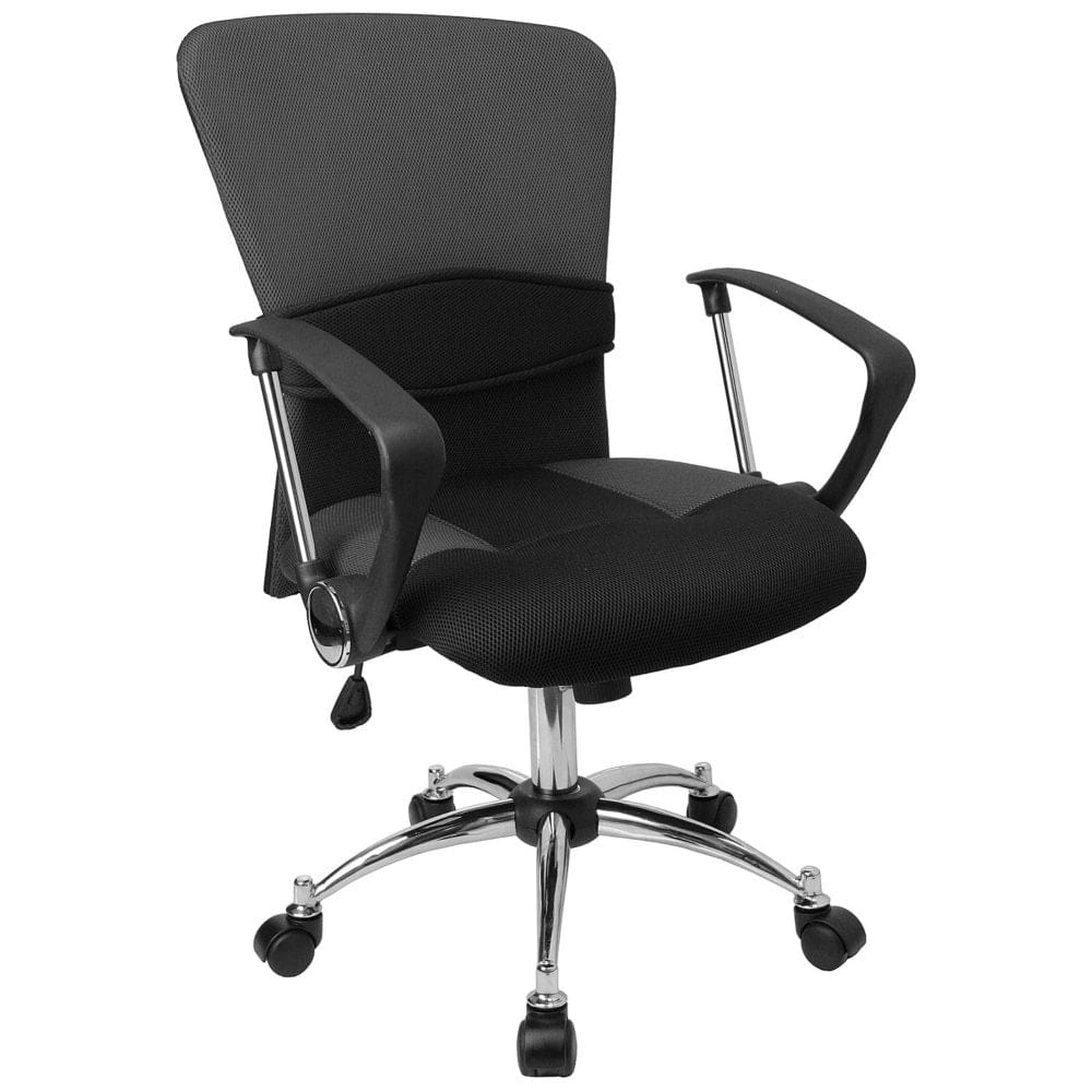 Flash Furniture Mid-Back Mesh Office Chair Gray - Office Chairs - Flash Furniture